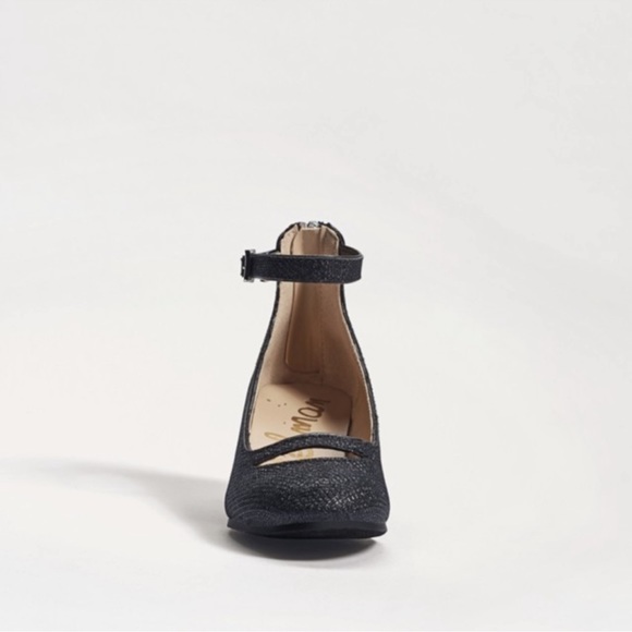 sam edelman evelyn betty black glitter ankle strap shoe - Picture 4 of 9